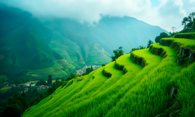Tea Gardens And Rolling Hills: