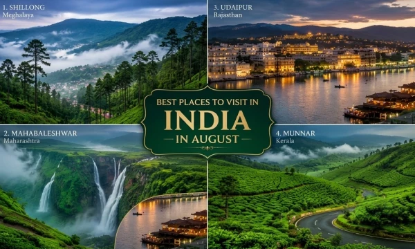 Best Places to Visit in India in August for a Perfect Monsoon Trip