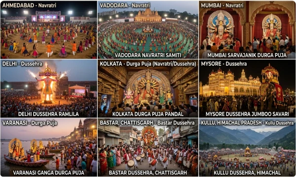 Navratri & Dussehra Travel Guide India 2026: Best Places in India to Experience the Festival